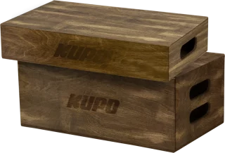 Kupo KAB-048BST  Brown Stained Apple Box Set (Half and Full Size)