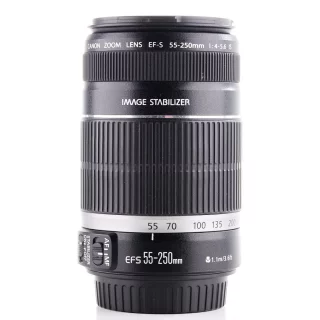 Canon EF-S 55-250mm f/4-5.6 IS -objektiivi (käytetty)