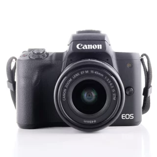 Canon EOS M50 + 15-45mm -kamera (sc. max 6000) (käytetty)