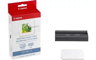 Canon SELPHY -värikasetti ja tarrapaperisetti (18 kpl)