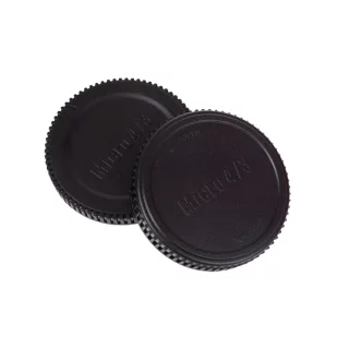 Caruba body cap and rear lens cap (Olympus / Panasonic M4/3)