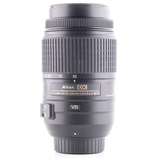 Nikon AF-S DX Nikkor 55-300mm f/4.5-5.6G ED VR -objektiivi (käytetty)
