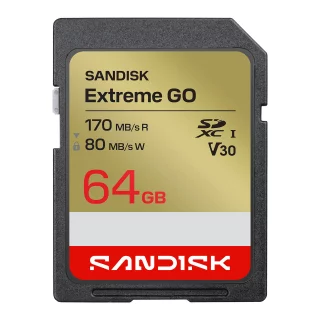 Sandisk Extreme GO UHS-I 64GB SDXC (170MB/s) UHS-I (U3 / V30) -muistikortti