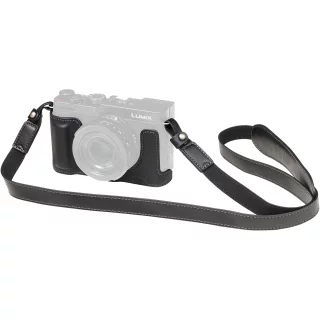 SmallRig 6274 Leather Half Case Kit Panasonic LUMIX L10 Black -nahkakotelo ja hihna