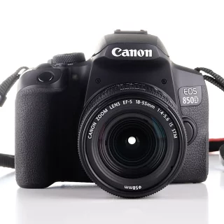 Canon EOS 850D -kamera + 18-55mm (sc. max 14000) (käytetty)