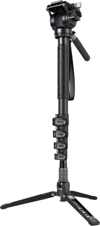 SmallRig 6625 Carbon Fiber Monopod (5 sections) with Videohead - hiilikuitumonopodi videopäällä
