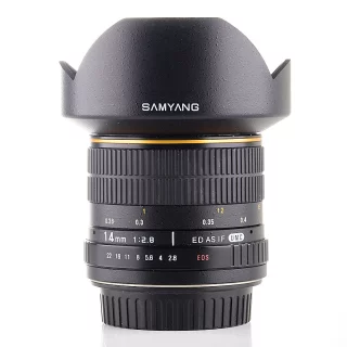 Samyang 14mm f/2.8 ED AS IF UMC -objektiivi (Canon EF) (käytetty)