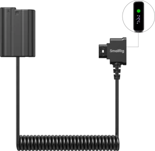 SmallRig 6537 Dummy Battery Power Cable D-tap EN-EL15c -adapteri kierrekaapelilla