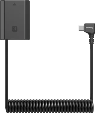 SmallRig 6539 Dummy Battery Power Cable Sony NP-FZ100 USB-c kaapelilla