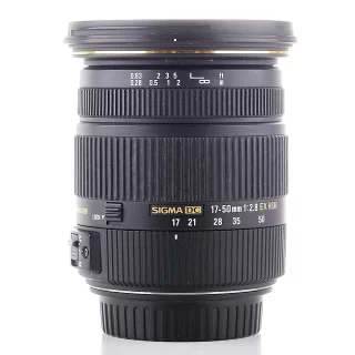 Sigma 17-50mm f/2.8 EX DC OS HSM -objektiivi (Canon EF-S) (käytetty)