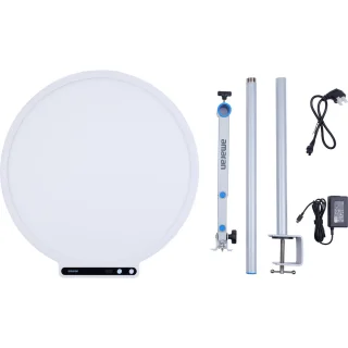 Amaran Verge Max -pyöreä LED-paneeli pöytäkiinnikkeellä - White