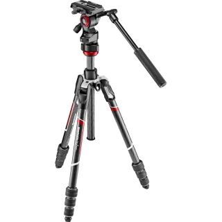 Manfrotto Befree Live Twist hiilikuitujalusta + videopää