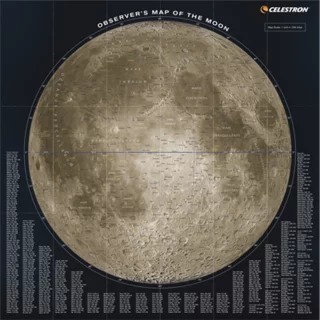 Celestron Observer's Map of the Moon -kuukartta