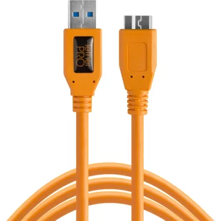 Tether Tools TetherPro (4,6m) USB 3.0 Male Type-A to USB 3.0 Micro-B kaapeli - Oranssi