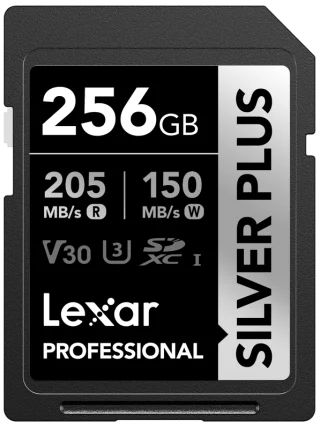 Lexar Pro Silver Plus 256GB SDXC UHS-I (205Mb/s) -muistikortti