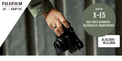 Fujifilm X-E5 + XF objektiivi kampanja