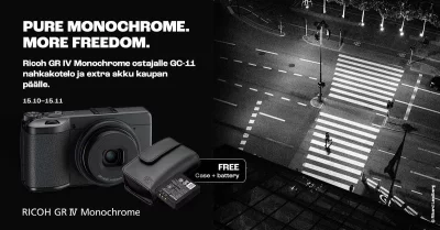 Ricoh GR IV Monochrome kampanja