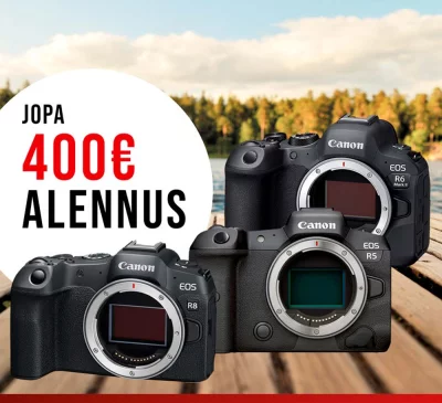 Canon EOS R6 II, R8 ja R5 tarjous