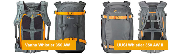 LowePro Whistler 350 repun vertailu